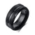 Tungsten Carbide 8mm Black Fancy Mens Wedding Band Ring Size 11