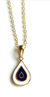 Luxe Time USA .925 Sterling Silver Evil Eye Enamel Necklace Pendant 16 Inch w/ Extension