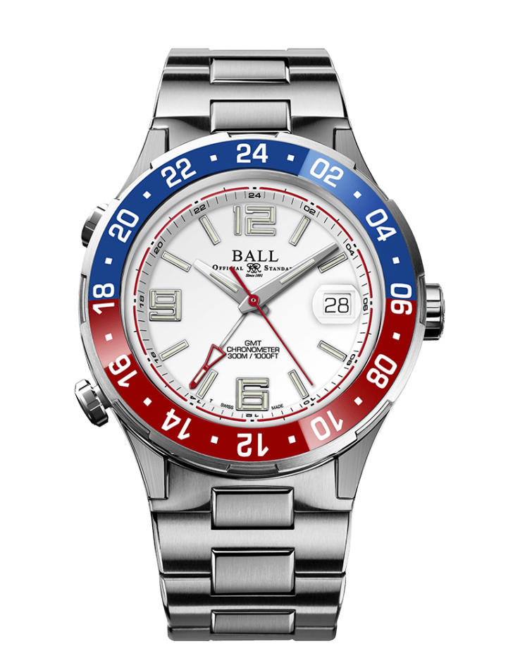 PREORDER BALL DG3038A-S2C-WH Roadmaster Pilot GMT Pepsi Bezel LIMITED EDITION Watch