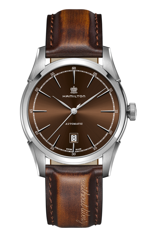 Hamilton Spirit Of Liberty H42415501 Brown Leather Strap Brown Dial Automatic Watch
