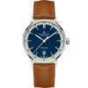 Hamilton H38425540 Intra-Matic Brown Leather Automatic Blue Dial Watch