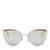 JIMMY CHOO Domi Metal Framed Cat Eye Sunglasses with Snakeskin Leather Detail ITEM NO. DOMIS56EVNE