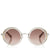 JIMMY CHOO Gem Transparent Round Framed Sunglasses with Swarovski Crystals ITEM NO. GEMS48E16R