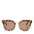 JIMMY CHOO Nile Rose Gold Metal Cat-Eye Sunglasses with Leopard Cavallino Leather Detailing ITEM NO. NILES63EXMG