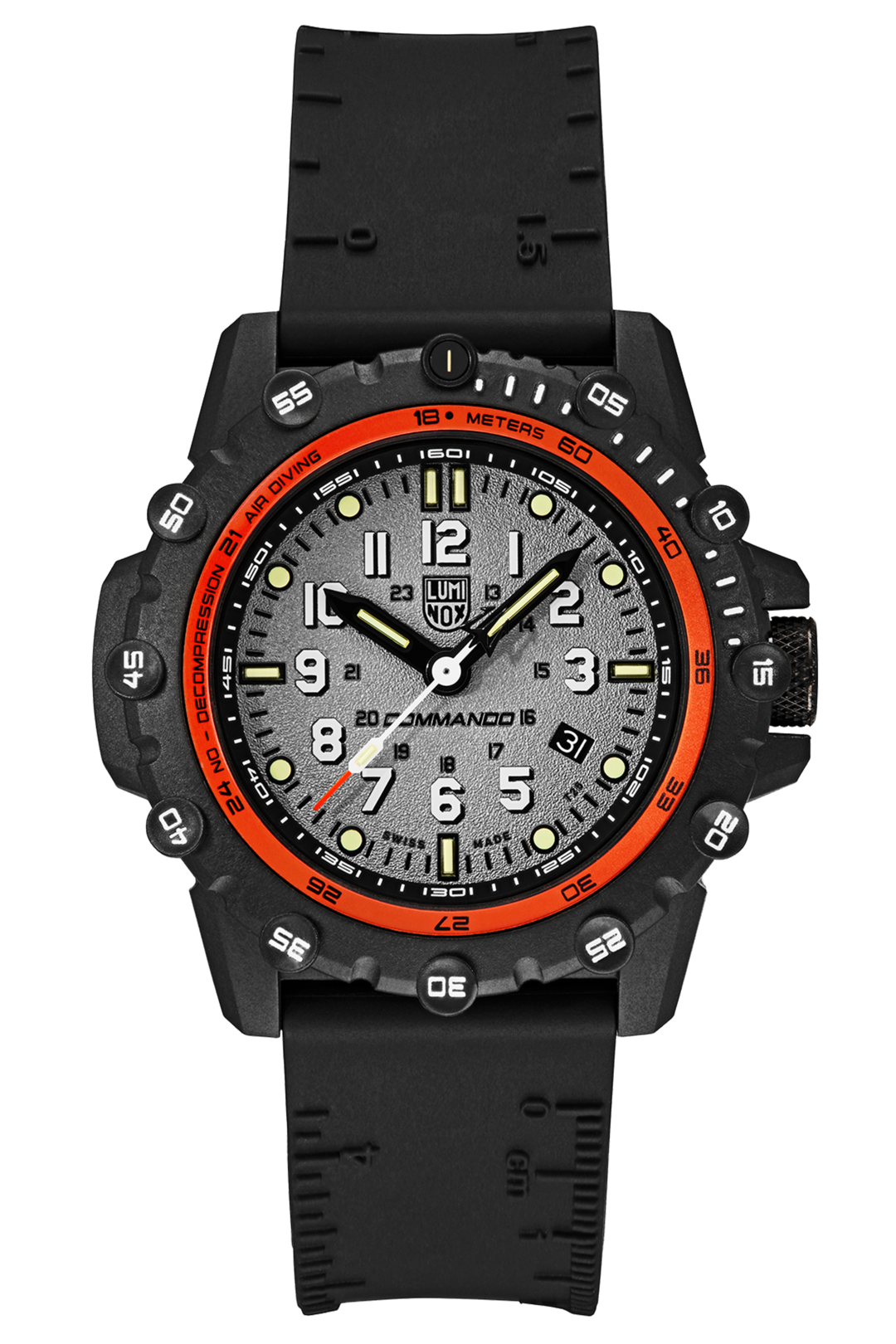 Luminox 3301 Commando Frogman 46mm Case Black Rubber Strap Watch