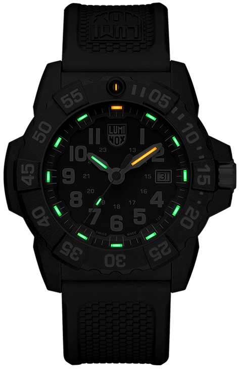 Luminox 3501 Navy Seal Black Dial Rubber Strap 45mm Case Men's Watch