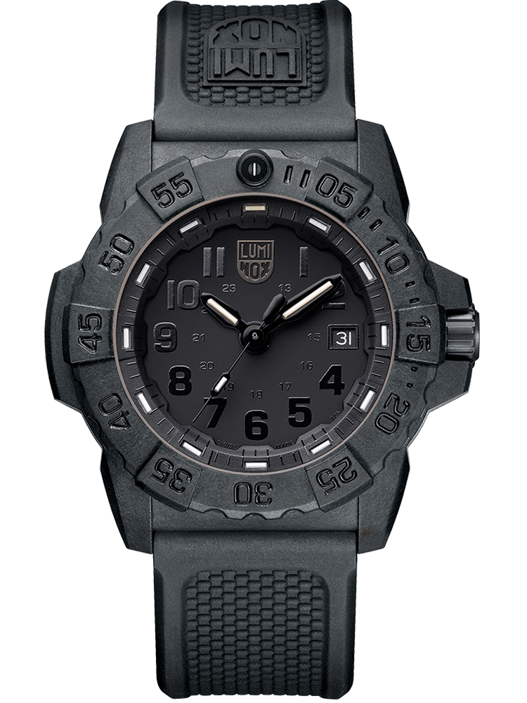 Luminox 3501.BO Navy Seal Black Dial Rubber Strap Watch