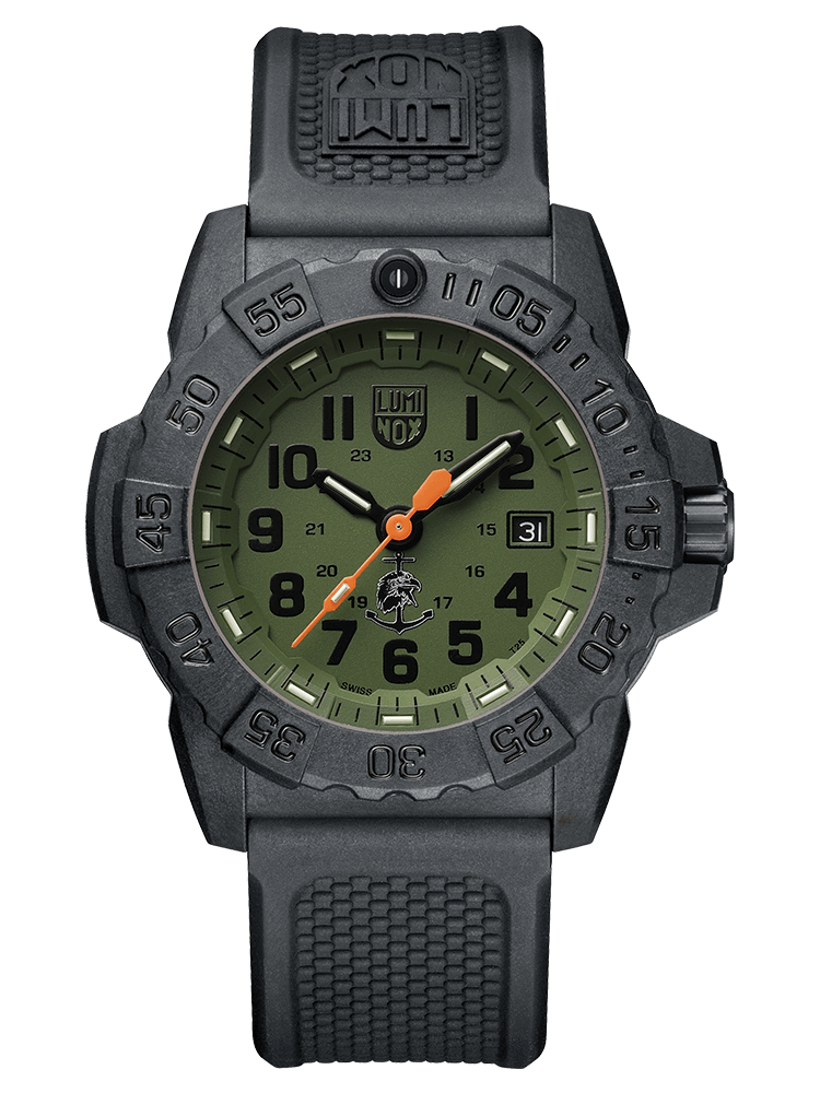 Luminox 3517.NQ.SET Navy Seal Green Dial Nylon and Rubber Strap Set Watch