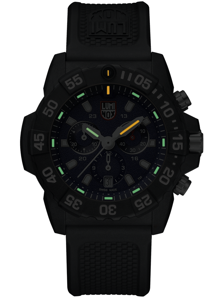 Luminox 3583 Navy Seals Blue Dial Chronograph Rubber Strap 45mm Watch