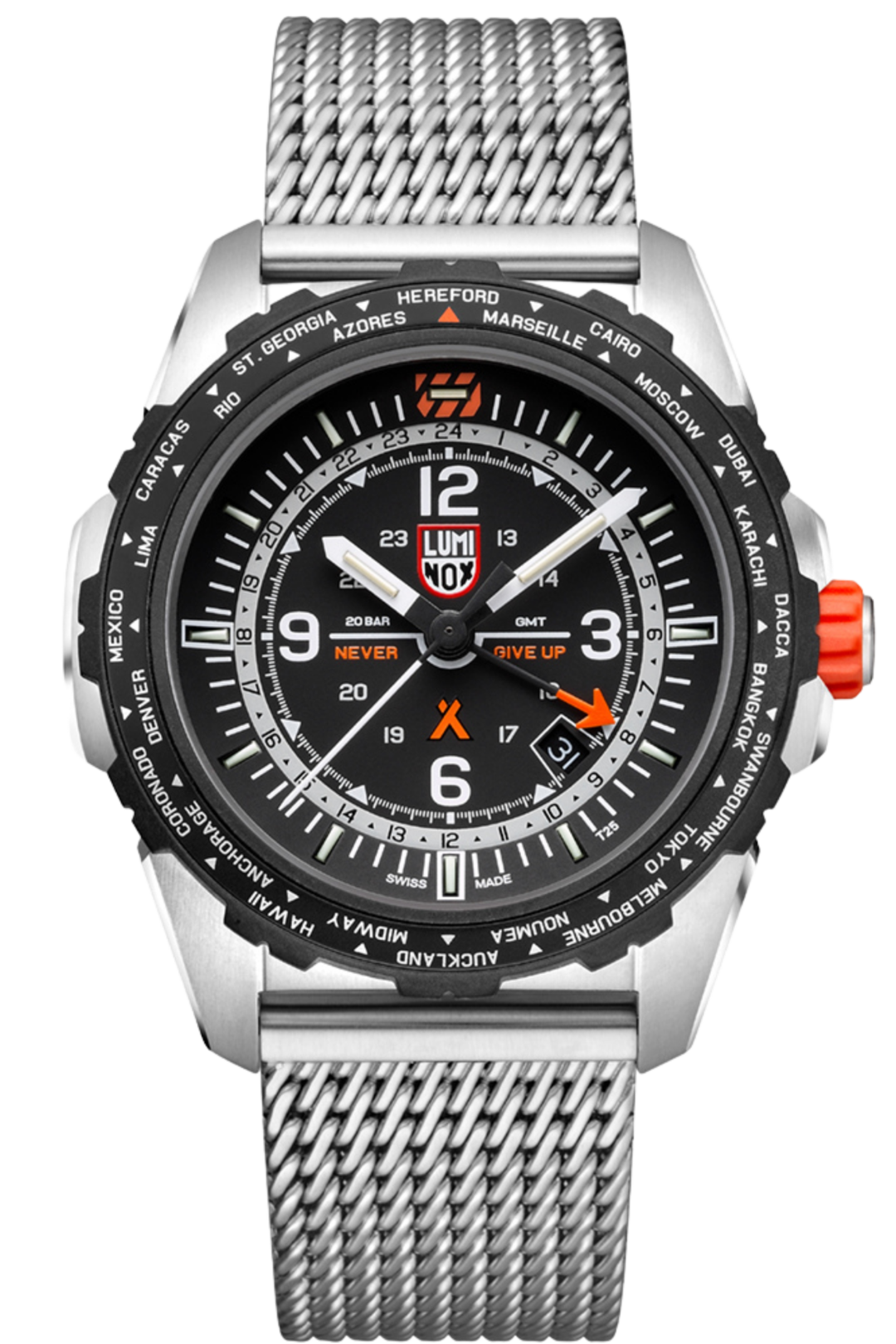 Luminox Bear Grylls Survival AIR Series 3762 GMT Stainless Steel Watch