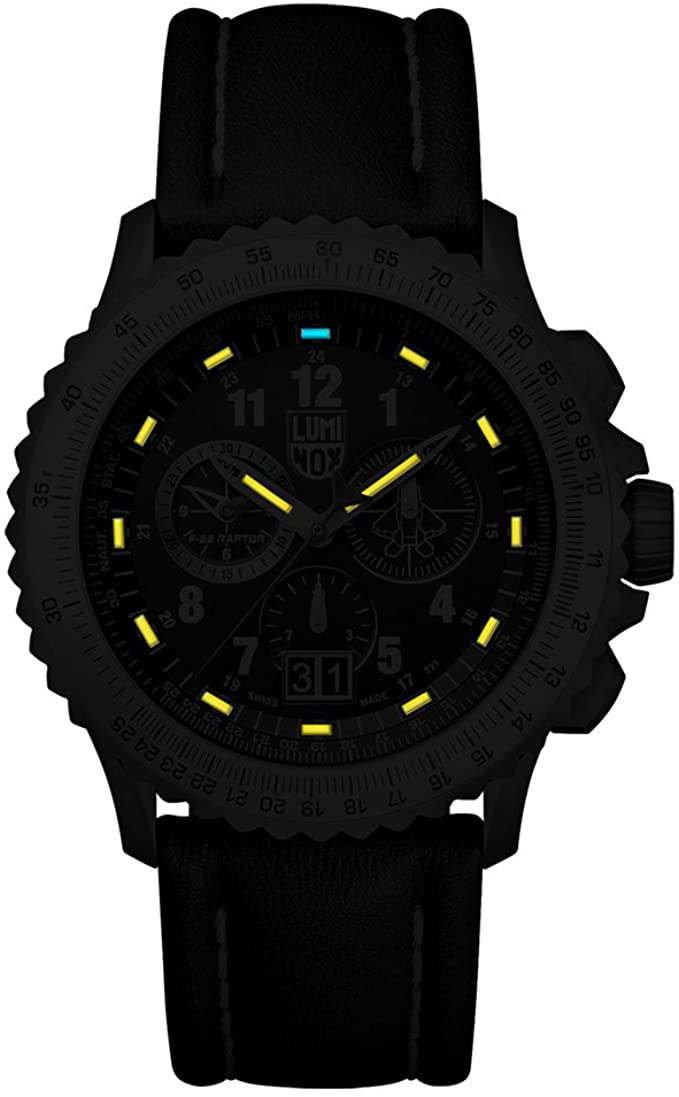 Luminox 9241 Mens F-22 Raptor Flight Calculation Chronograph Titanium Watch