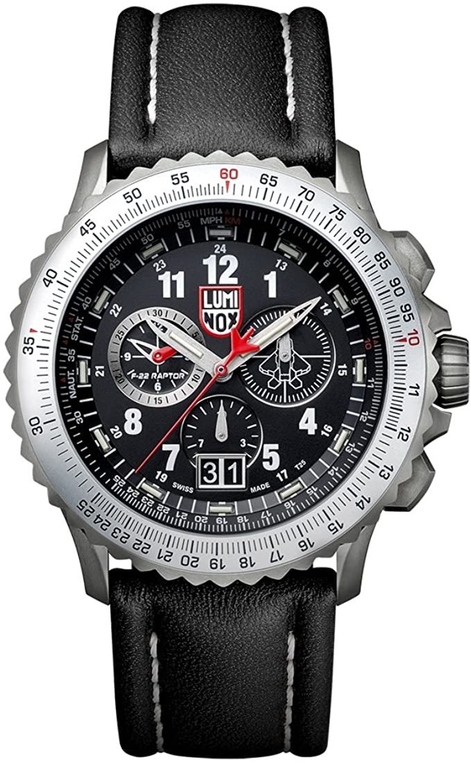 Luminox 9241 Mens F-22 Raptor Flight Calculation Chronograph Titanium Watch