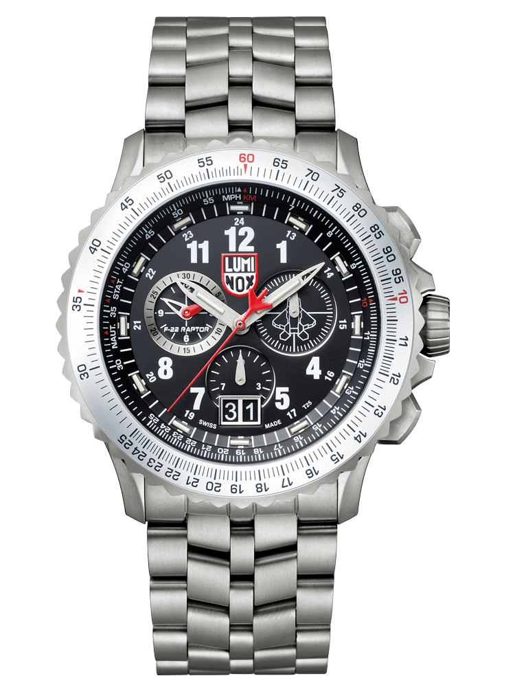 Luminox 9241.M Mens F-22 Raptor Flight Calculation Chronograph Titanium Watch