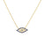 Luxe Time USA .925 Sterling Silver Gold Tone Evil Eye Necklace Chain Pendant w/ Ext