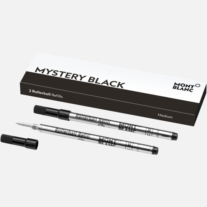 Montblanc MB105158 2 Rollerball Refills (M) Mystery Black Ref. 105158