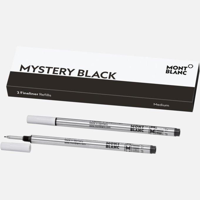 Montblanc MB110149 2 Fineliner Refills (M) Mystery Black Pen Refill Ref. 110149