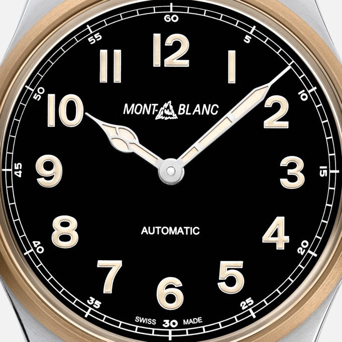 Montblanc 1858 Automatic 44mm Steel Bronze Leather MB116241 Watch Ref. 116241