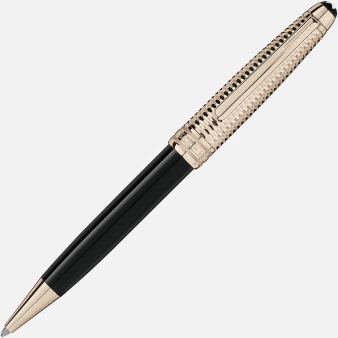 Montblanc MB118095 Meisterstück Doué Geometry Champagne Gold-Coated Classique Ballpoint Pen Ref. 118095