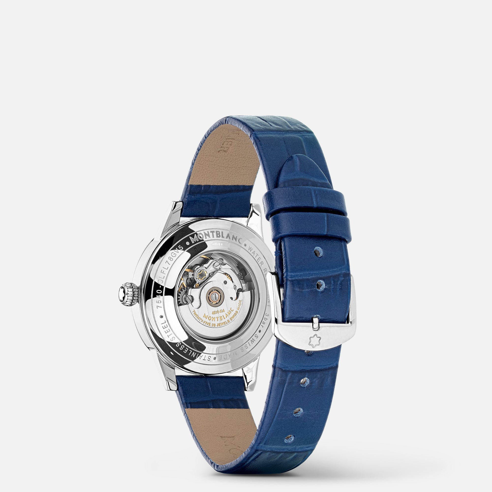 Montblanc Boheme MB127365 Women's 30mm Case Blue Strap Diamond Dial Watch Ref. 127365