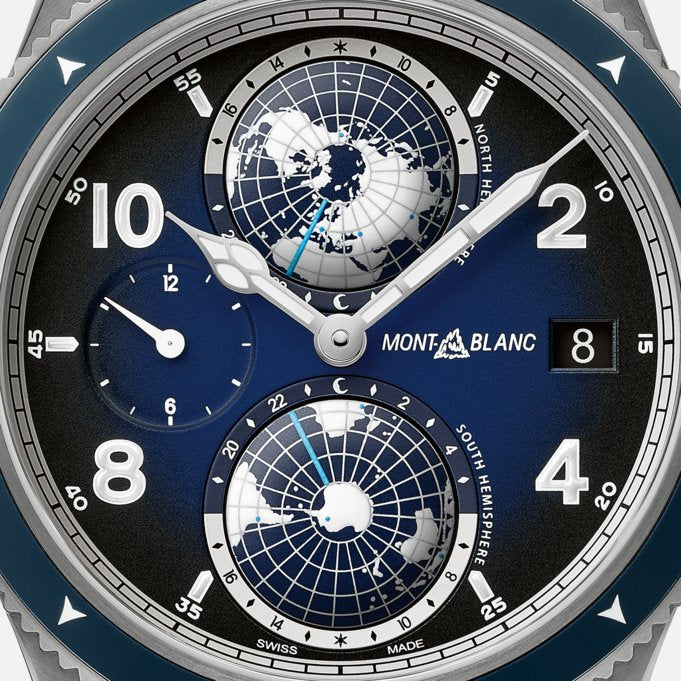 Montblanc 1858 Geosphere Blue Dial 42mm Case Titanium Men's Watch Ref. No. 125567