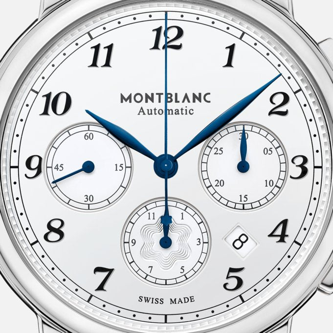 Montblanc MB118514 Star Legacy Automatic Chronograph Leather Strap Watch Ref. 118514