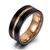 Tungsten Carbide 8mm Black Rose Gold Line Mens Wedding Band Ring Size 12
