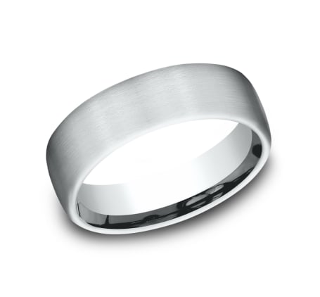 Benchmark CF716561W White Gold 14k 6.5mm Men&#39;s Wedding Band Ring