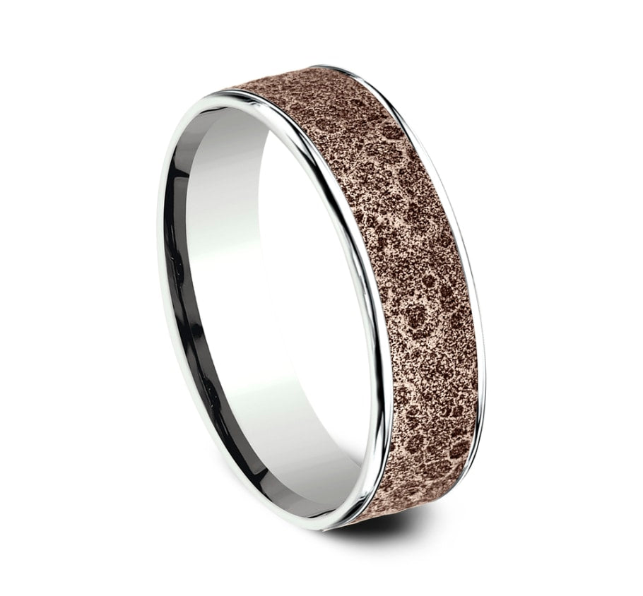 Benchmark CFTBP8365629 Multi Color Gold 14k 6.5mm Men's Wedding Band Ring