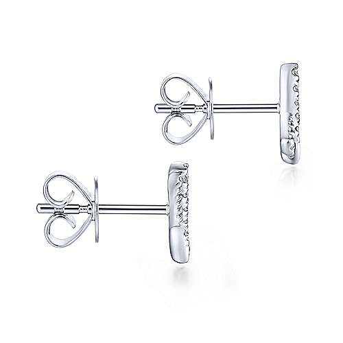 Gabriel & Co. 14k White Gold Tapered X Diamond Stud Earrings EG13407W45JJ